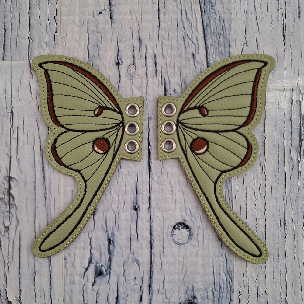 Luna Moth Wings Shoe Boot Decor Alt Goth